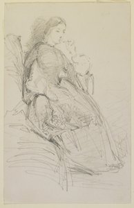Seated woman, smoking, 1858-59